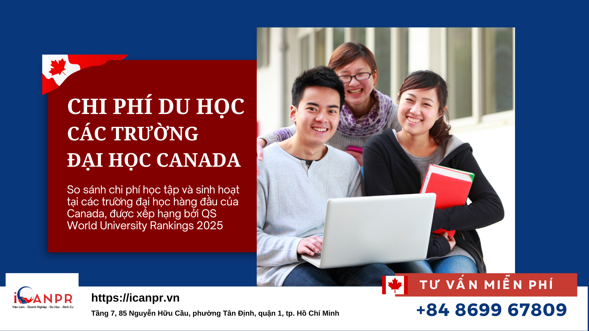 Chi phí du học tại các trường đại học lớn Canada