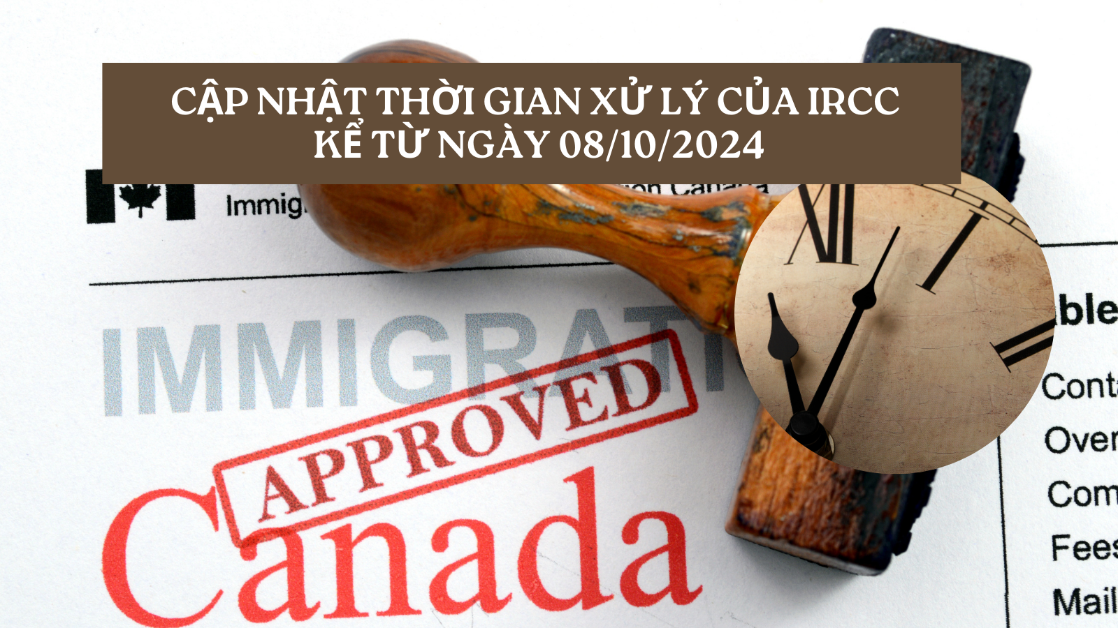 Cập nhật thời gian xử lý hồ sơ của IRCC kể từ ngày 08/10