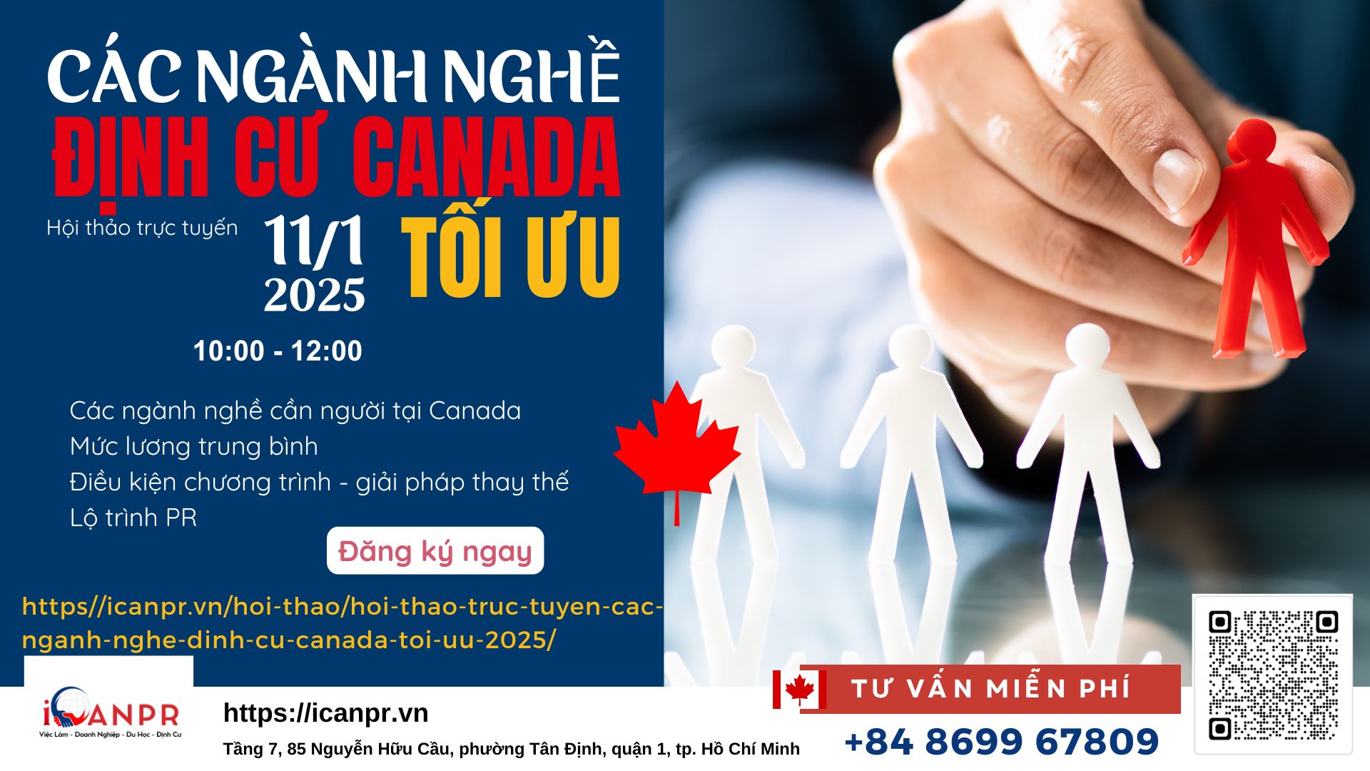Hội thảo trực tuyến: Các ngành nghề định cư Canada tối ưu 2025