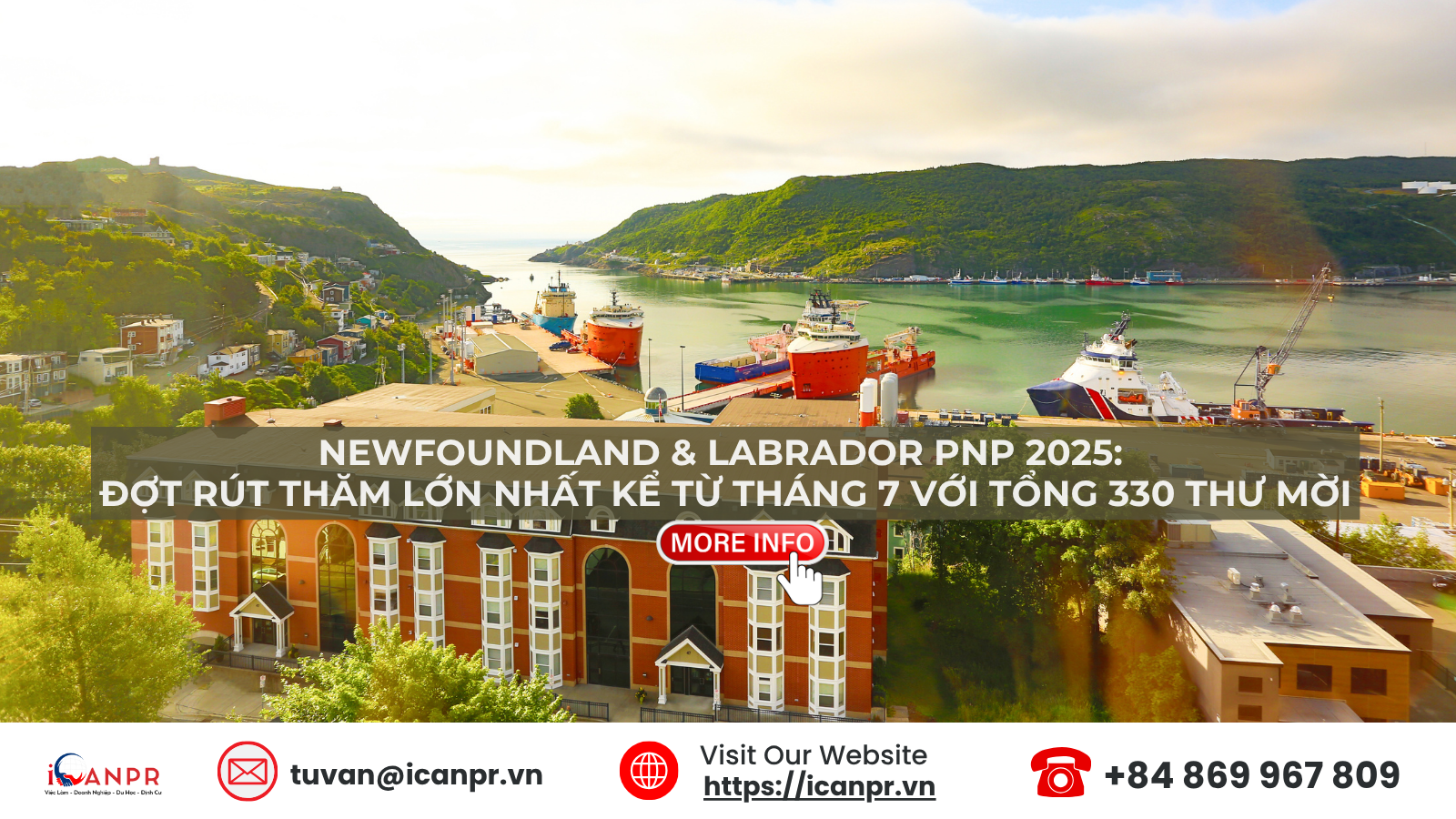 Newfoundland & Labrador PNP 2025: Đợt rút thăm lớn nhất kể từ tháng 7 với tổng 330 thư mời