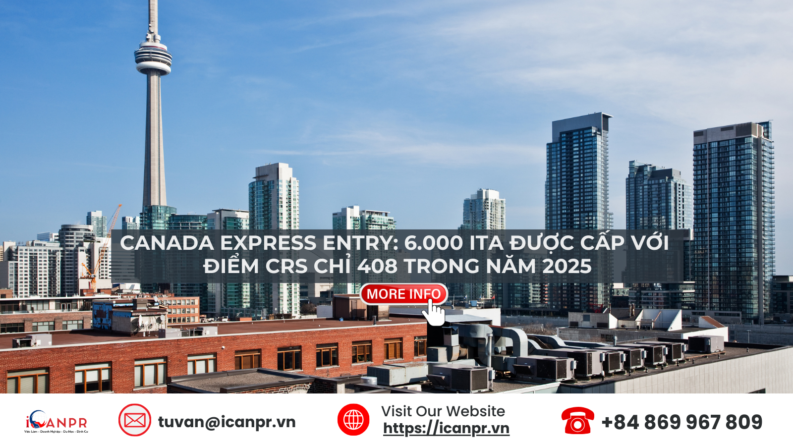 Canada Express Entry: 6.000 ITA được cấp với điểm CRS chỉ 408 trong năm 2025
